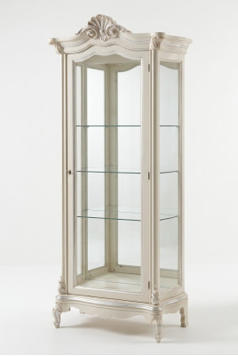 Luxe vitrine houten kast design kasten wit Italiaanse meubel vitrines