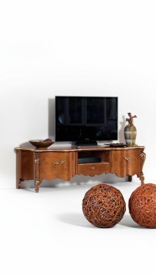 TV-standaard tv-audiomeubel tafel hout woonkamer bruin tv-meubel nieuw