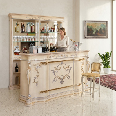 Klassieke barguet Luxe bargarderobe Designer meubels Massief houten vitrine Bar