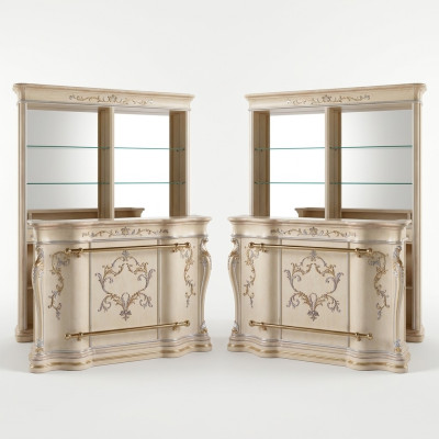 Klassieke barguet Luxe bargarderobe Designer meubels Massief houten vitrine Bar