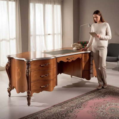 Schrijftafel Tafel Italiaanse inrichting Meubels Hout Kantoor Secretaresse