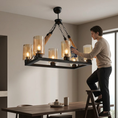 Luster plafondlamp kroonluchter plafondlampen lampen glas zwart