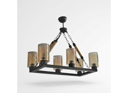 Luster plafondlamp kroonluchter plafondlampen lampen glas zwart