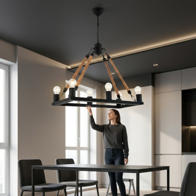 Plafondlamp kroonluchter plafondlamp lampen zwart modern