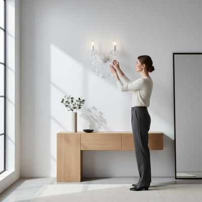 Kristallen wandlamp kroonluchter wandlampen wandlamp wandlampen zilver