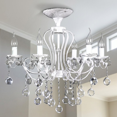 Luster Kristal Plafondlamp Kroonluchter Plafonnière Lampen Wit