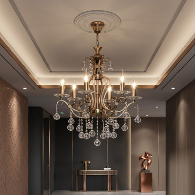 Luxe plafondlamp kroonluchter plafondlamp goud kristal kunst