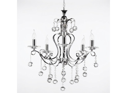 Luster Luxe Plafondlamp Kroonluchter Plafondlamp Zilver Kristal