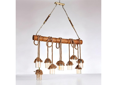 Moderne houten kroonluchter, pronkkroonluchter, plafondlamp, bamboe kroonluchter.