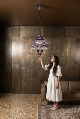 Plafondlamp kroonluchter kroonluchter hanglamp lampen glas zilver nieuw
