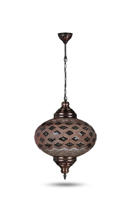 Plafondlamp Plafondluchter Luchter Kroonluchter Lampen Glas Bruin Nieuw