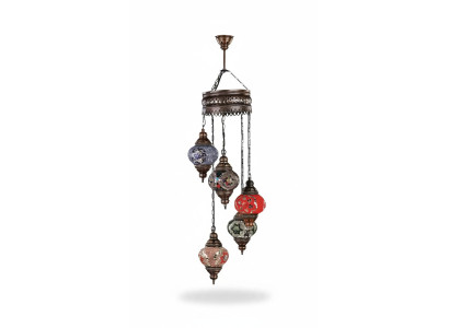 Plafondlamp Kandelaar Meerkleurige kroonluchter Plafondlamp Lampen Glas