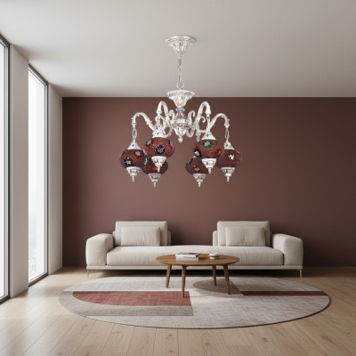 Plafondlamp Kandelaar Art Kroonluchter Plafondlamp Lampen Glas Wit
