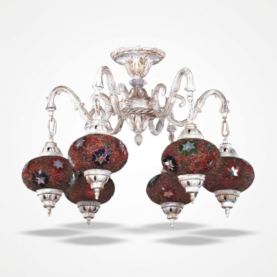 Plafondlamp Kandelaar Art Kroonluchter Plafondlamp Lampen Glas Wit