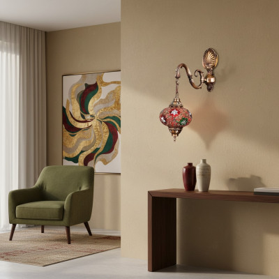 Wandlamp Wandlamp Wandlampen Kunstluchter Wandlampen Goud Glas