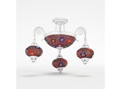 Plafondlamp luchter kroonluchter hanglamp lampen glas kunst wit