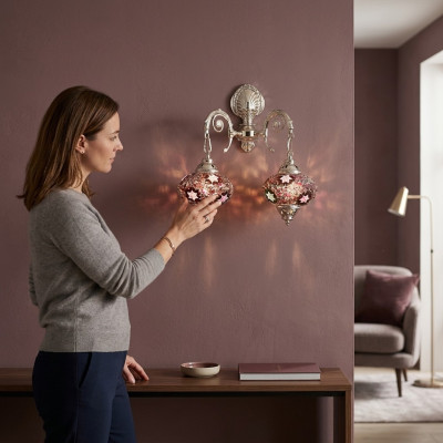 Wandlamp Wandlamp Wandlampen Kunstluster Muur Lampen Wit Glas