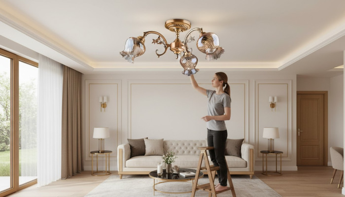 Kroonluchter plafondlamp luchter plafondlamp lampen glas goud kunst
