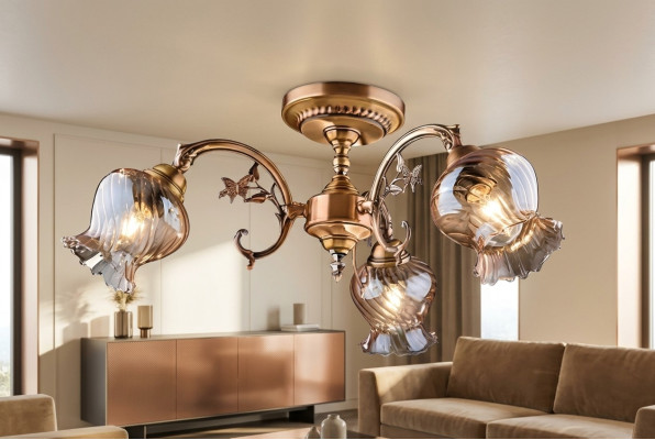 Kroonluchter plafondlamp luchter plafondlamp lampen glas goud kunst