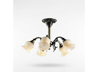 Plafondlamp Kroonluchter Hanglamp Lampen Glas Grijs Beige