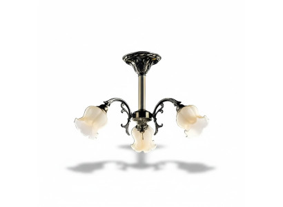 Plafondlamp Bloemen Kroonluchter Hanglamp Lamp Glas Grijs