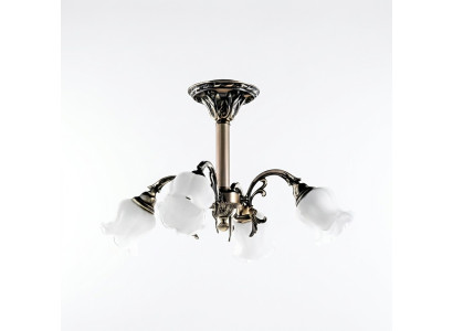 Kroonluchter plafondlamp Bloemen kroonluchter Plafondlamp Lamp Glas Grijs