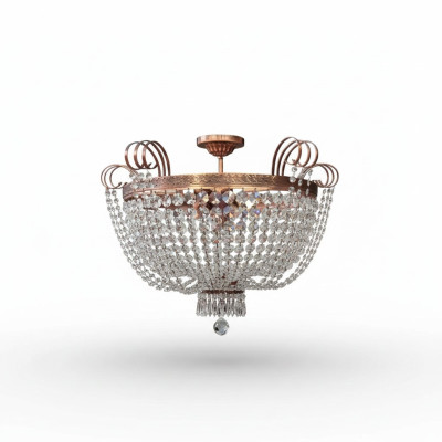 Luxe plafondlamp kroonluchter plafondlamp goud kristal ronde lamp