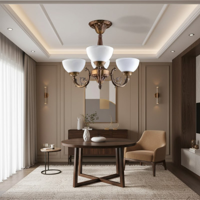 Kroonluchter plafondlamp kroonluchter antieke lamp glas goud