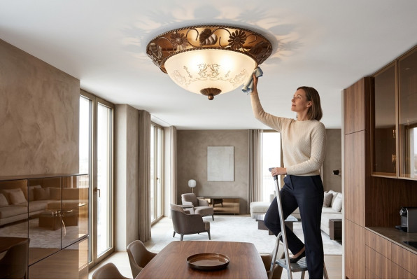 Plafondlamp Luchter Kroonluchter Plafondlamp Lampen Glas Goud Rond