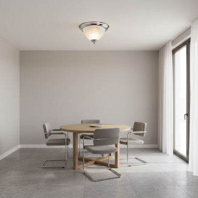 Lampen Kroonluchter Plafondlamp Kroonluchter Plafondlamp Zilver Glas Nieuw