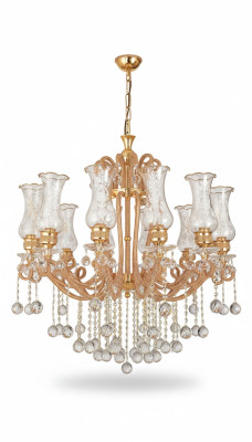 Luxe plafondlamp luchter kroonluchter plafonnière kristal goud
