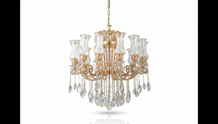 Luxe kroonluchter kristallen plafondlamp gouden lamp
