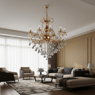 Luxe lamp plafondlamp kroonluchter plafondlamp kristal goud