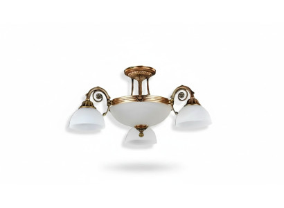 Lampen Plafondverlichting Kroonluchter Kandelaarkroonluchter Wit Plafondlamp Glas Goud 
