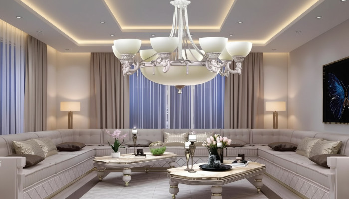 Lampen Plafondlamp Kroonluchter Kroonluchter Wit Plafondlamp Glas Modern