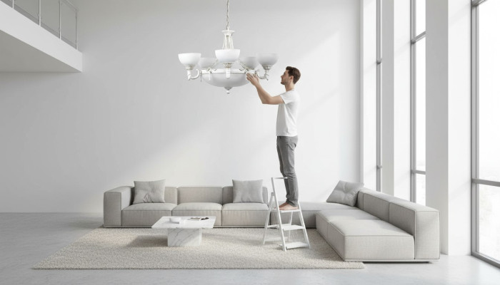 Plafondlamp Kroonluchter Plafondlamp Wit Glas 70x77cm