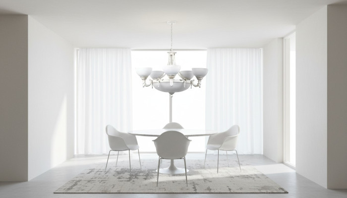 Plafondlamp Kroonluchter Plafondlamp Wit Glas 70x77cm
