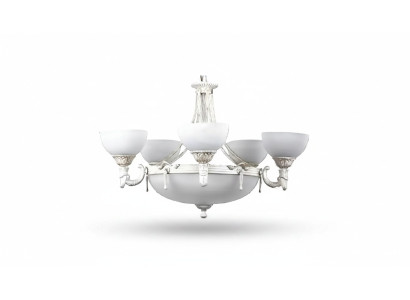 Plafondlamp Kroonluchter Plafondlamp Wit Glas 70x77cm