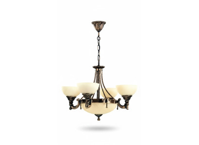 Luster Plafondlamp Moderne Kroonluchter Plafondlamp Beige Glaslamp