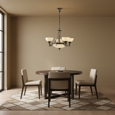 Kroonluchter Plafondlamp Luster Plafondlamp Glas Beige Lampen Nieuw