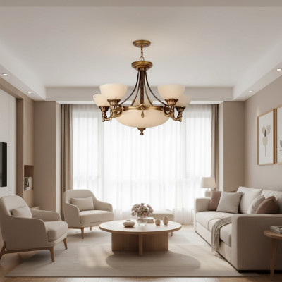 Beige plafondlamp kristallen hanglamp goud glazen kroonluchter kristallen prachtverlichting
