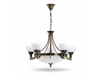 Luster plafondlamp plafondluchter kroonluchter glas wit lampen kunst