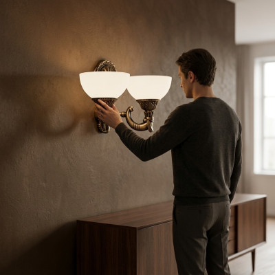 Wandlamp Wandlampen Type Wandlamp Kroonluchter Wandlampen Wit Glas