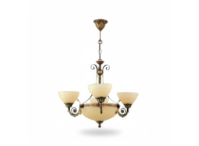 Plafondlamp Lamp Plafondlamp luchter Kandelaar Glas Beige Art