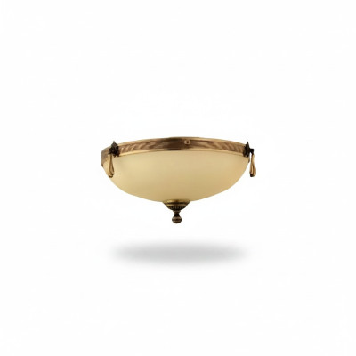 Luchter plafondlamp lamp plafondlamp kroonluchter glas beige Art