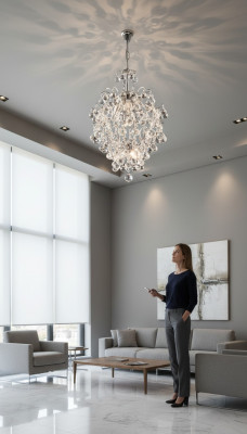 Luxe kroonluchter plafondlamp plafondlamp kroonluchter kristal zilver
