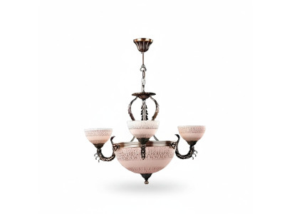 Plafondlamp Kroonluchter Plafondlamp Lamp Kroonluchter Glas Bruin Goud