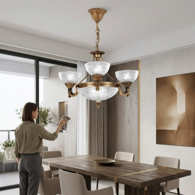 Plafondlamp Kroonluchter Plafondarmatuur Lamp Kroonluchter Glas Grijs Goud