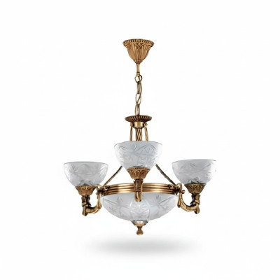 Plafondlamp Kroonluchter Plafondarmatuur Lamp Kroonluchter Glas Grijs Goud