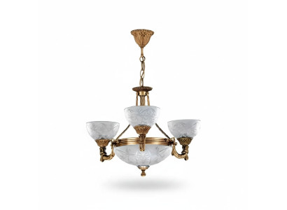 Plafondlamp Kroonluchter Plafondarmatuur Lamp Kroonluchter Glas Grijs Goud